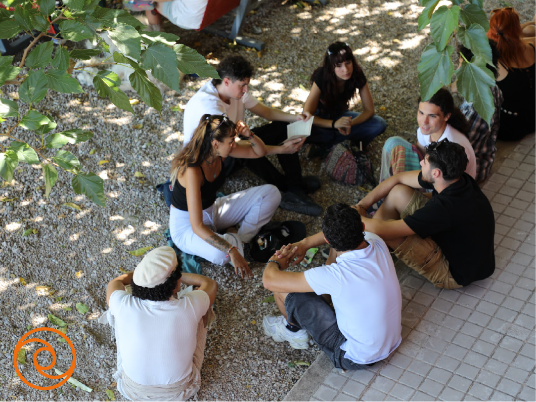 People meeting outdoors